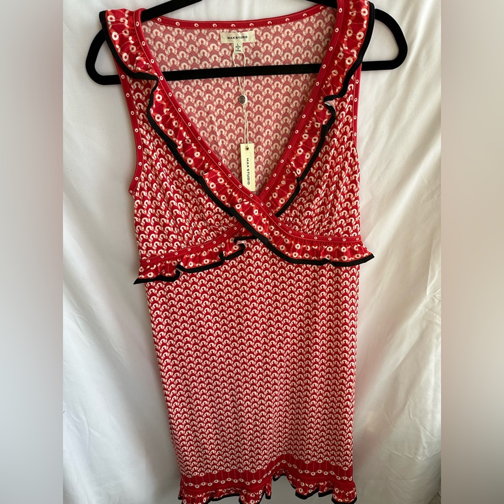 Max Studio Frilly Red Dress